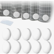 Pacote com 10 pesos magnéticos para cortinas, 30g, revestidos de borracha, para toalhas de mesa, cortinas de chuveiro e uso externo.
