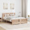 VidaXL vidaXL Bed Frame with Headboard Brown 150 x 200 cm Engineered Wood 4