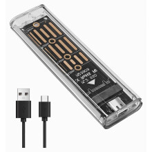 Externý NVMe kryt pre M.2 SSD, adaptér USB 3.1 Gen 2 10 Gbps, kompatibilný s NVMe PCIe M-Key 2230 2242 2260 2280