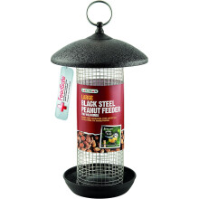 Gardman A01481 Large Steel Peanut Feeder - Black, 16 x 19 x 4 cm