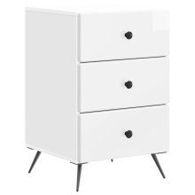 vidaXL Bedside Cabinet with Drawer High Gloss White 43 x 41 x 66.5 cm