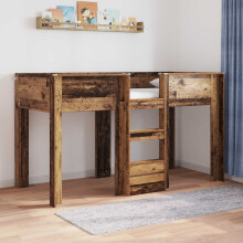 vidaXL Bunk Bed for Kids Old Wood 75 x 190 cm Engineered wood
