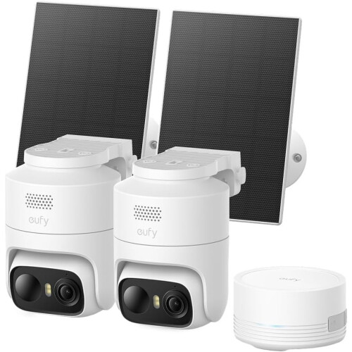 Eufy eufy Security eufyCam C37 2-Cam Kit, with Solar Panels and HomeBase Mini, no Fee