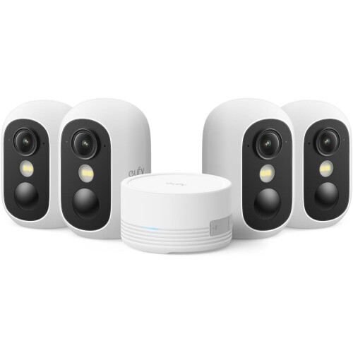 Eufy eufy Security eufyCam C35 4 Pack with HomeBase Mini Wireless Indoor/Outdoor IP67
