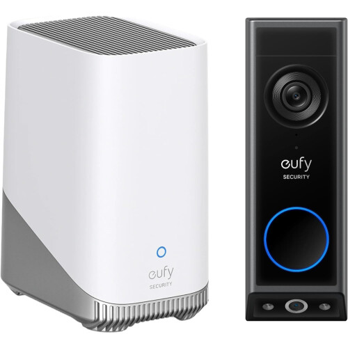 Eufy eufy Security Video Doorbell E340 Dual Cameras with HomeBase 3, Night Vision