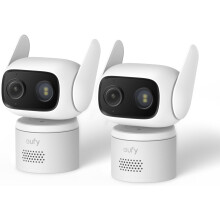 eufy Wired Cam C31 2-Pack, 360 Coverage with Pan and Tilt, Color Night Vision