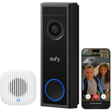 eufy Video Doorbell Camera Wireless C30 with Chime2 Live 2K Bluetooth NoFee