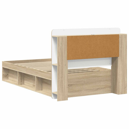 VidaXL vidaXL Bed Frame with Storage Sonoma Oak 75 x 190 cm Engineered Wood 2