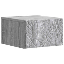vidaXL Wall-Mounted Side Table Grey Sonoma 34.5 x 33 x 20 cm