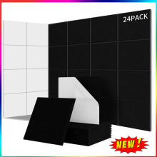 12pcs Acoustic Wall Panels Tiles Self Adhesive Studio Sound Proofing Insulation