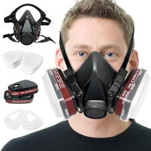 15 in1 Half Face Respirator Spray Painting Gas Mask Activated Carbon Filter 6200