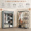 Portable Fabric Wardrobe with 6 Shelves & Hanging Rail 4