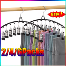 2/4/6 Packs Legging Organizer for Closet Metal Yoga Pants Hangers with 10 Clips