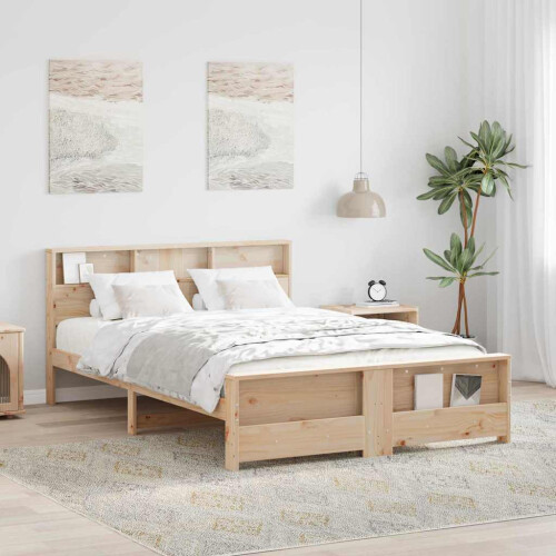 VidaXL vidaXL Bed Frame with Headboard Brown 160 x 200 cm Engineered Wood