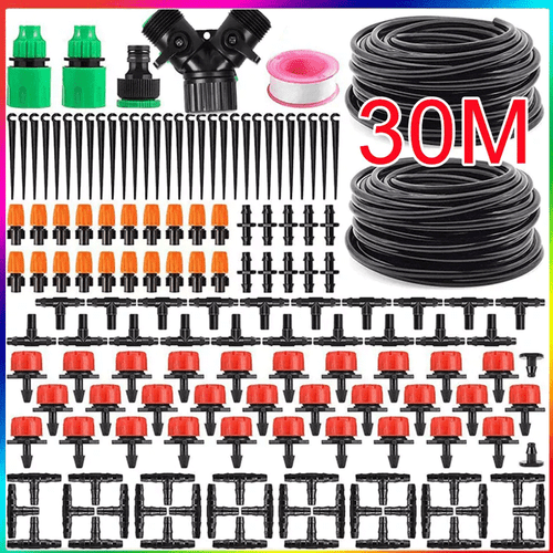 30m Automatic Drip Irrigation System Garden Self Watering Plant Hose Kits