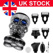 Electric Shaver 7 Head Razor Bald Beard Hair Skull Trimmer Beard Remover Kit Men