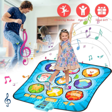 Dance Mat Toy for 3 4 5 6 7 8+ Girls, Kids Musical Dancing Pad with 4 Game Modes