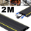 Durable Floor Cable Protector cover w/ High-Vis Yellow Strips & 2M Channel 1
