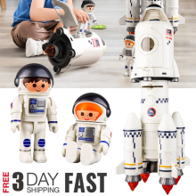 Detachable 5 In 1 Rocket Launcher Astronaut Toy Spaceship Galaxy Projection Lamp