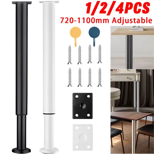 1-4PC 720-1100mm Adjustable Kitchen Worktop/Desk/Breakfast Bar Table Leg Support
