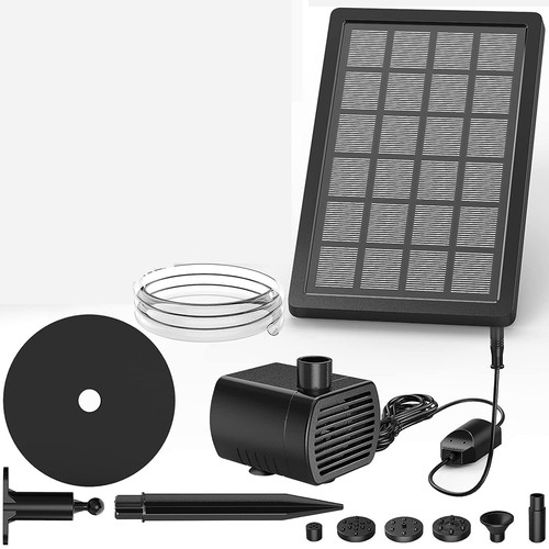 Solar Panel Powered Water Feature Pump Garden Pool Pond Aquarium Fountain Decor