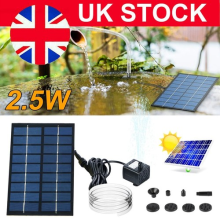 Solar Fountain Pump 2.5W Solar Powered Water Pump Solar Panel Kit with 8 Nozzles