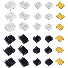 30 Stuks Cooling Radiator Set Aluminium Koperen Radiator met Thermische Geleidende Lijm voor Raspberry Pi 2B/3B/4B