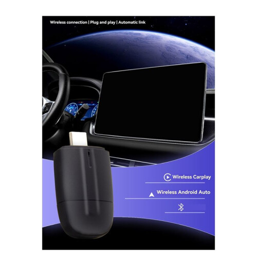 2 In 1 Autoradio Cablata per Wireless CarPlay Dongle Wireless Auto Tipo-C USB Plug And  per  per  per  per  per 1