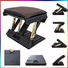 Office Foot Rest Desk Footrest Leg Rest Stool Adjustable Height Angle w/ Massage