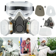 Full Face Respirator for Paint Spray Chemical Gas Cover Safety Work Silicone UK