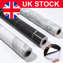 5M /10M Self Adhesive Vinyl Film Wrap Worktop Cupboard Door Sticker Wallpaper UK