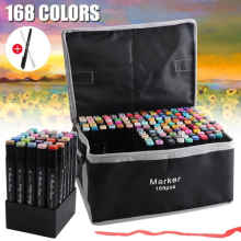 168 Double Ended Felt Tip Pens Dual Thick Thinner Adult Kids Colouring Therapy