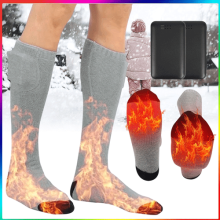 Rechargeable 4000mAh Battery Men Women Winter Foot Warmer Electric Heated Socks