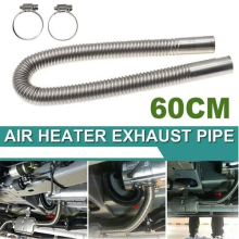60cm Stainless Steel Exhaust Pipe Silencer Car Parking Air Diesel Heater Kit