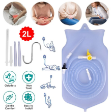 Medical Grade 2L Enema Bag Kit Home Colonic Irrigation Kit Reusable Bag Detox UK
