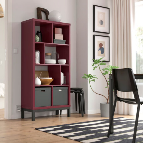 IKEA KALLAX 8 Cube Unit with Underframe 77x39x164