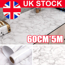 5M Glossy Marble Sticky Back Plastic Self Adhesive Vinyl Wallpaper Sticker Film
