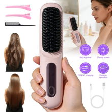 Ceramic Iron Teeth Straightener Electric Straightening Hair Comb Brush Styler