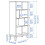 IKEA KALLAX 8 Cube Unit with Underframe 77x39x164 3