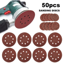 50pcs 125mm - 5" 8 Hole Sanding Discs 40 60 80 120 240 Grit Orbital Sander Pad