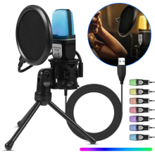 Studio USB Condenser Microphone w/ Mic Stand Streaming/Recording/Gaming/Podcast