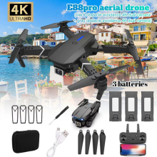 4K Drone Dual HD Camera Drones WiFi Foldable Quadcopter With 3 Batteries LS-E525
