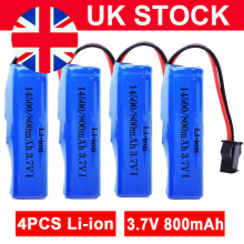 4pcs Li-ion Battery 3.7V 800mAh Rechargeable Batteries Replacement Battery