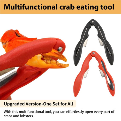 2PCS Crab Crackers and Tool Multifunctional Crab Leg Cracker Efficient Lobster Crackers Sturdy Seafood Crackers and Tool 1