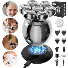 7D Electric Shaver 7 Head Razor Bald Beard Hair Skull Trimmer Beard Remover Men