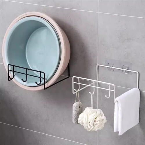 9Pack Shower Caddy Adhesive Hooks Replacement, Strong Adhesive Sticker Hooks,Shower Caddy Basket Bathroom Shelf 6x14cm 2