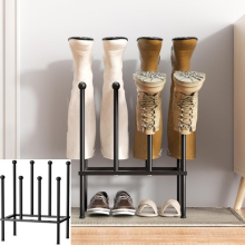 4 Pair Metal Boot Stand Rack Indoor Outdoor Boots Storage Holder Organiser