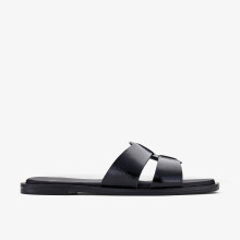 (Standard, 7 (Adults')) Trala Slide Black Pat