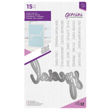 Gemini Fancy Font Stamp and Die - SPECIAL Day