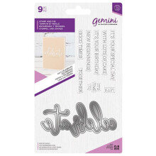 Gemini Fancy Font Stamp and Die - Let's CELEBRATE